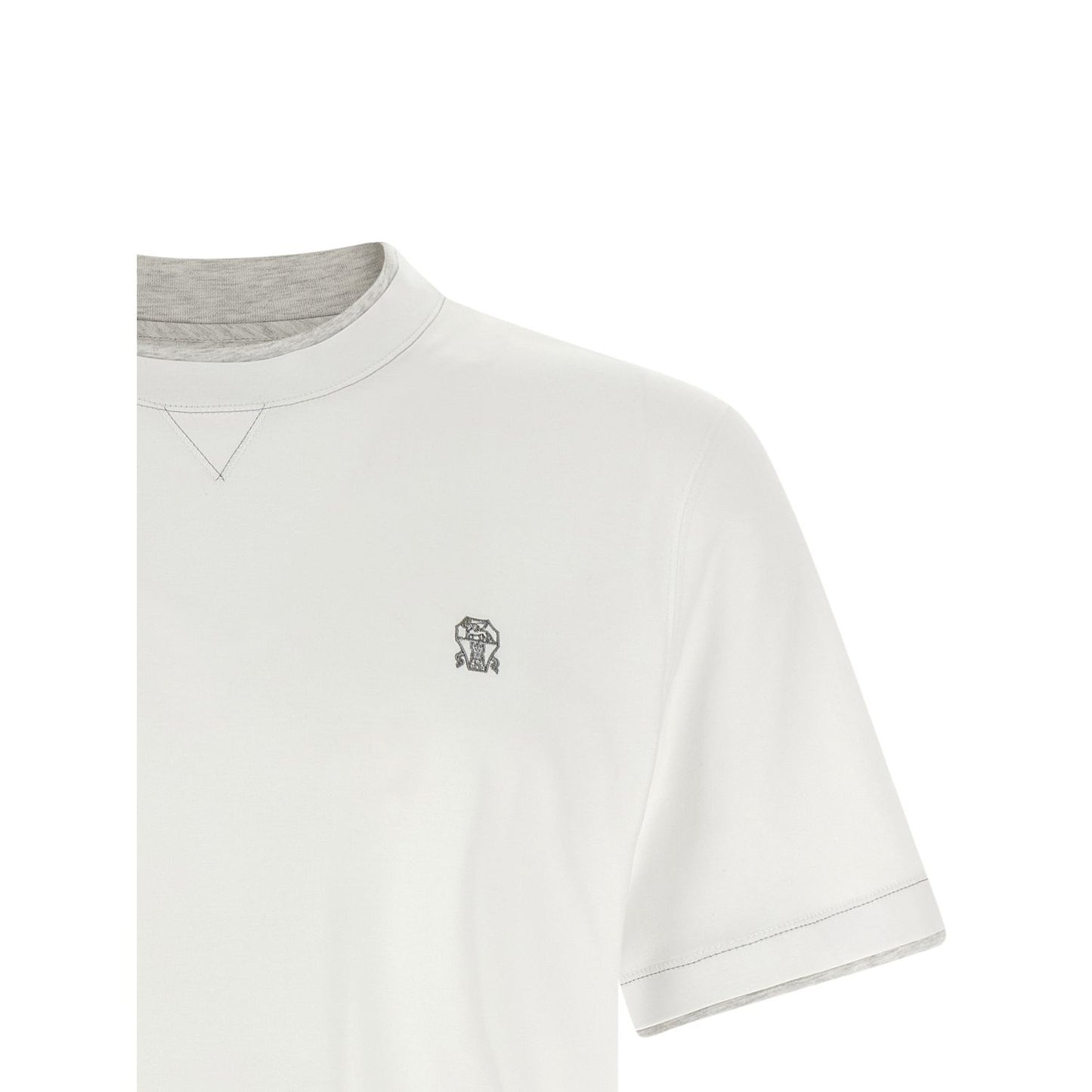 Brunello Cucinelli White Cotton T-Shirt