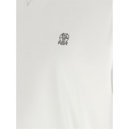 Brunello Cucinelli White Cotton T-Shirt
