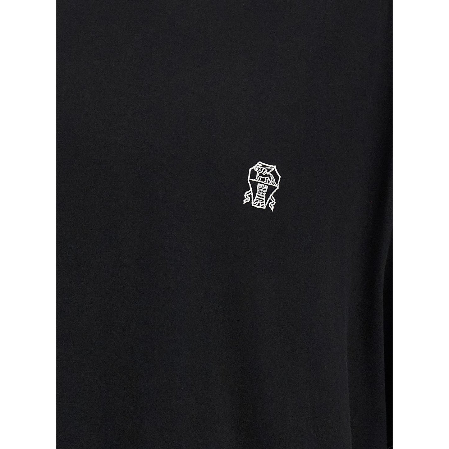 Brunello Cucinelli Black Cotton T-Shirt