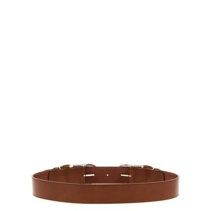 PINKO Brown Lamb Leather Regular Belt