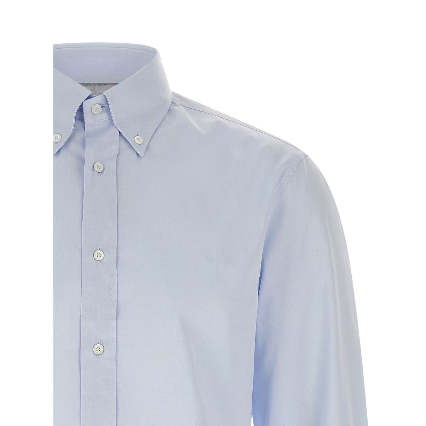 Brunello Cucinelli Blue Cotton Blouse