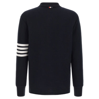 Thom Browne Blue Cotton Polo Shirt