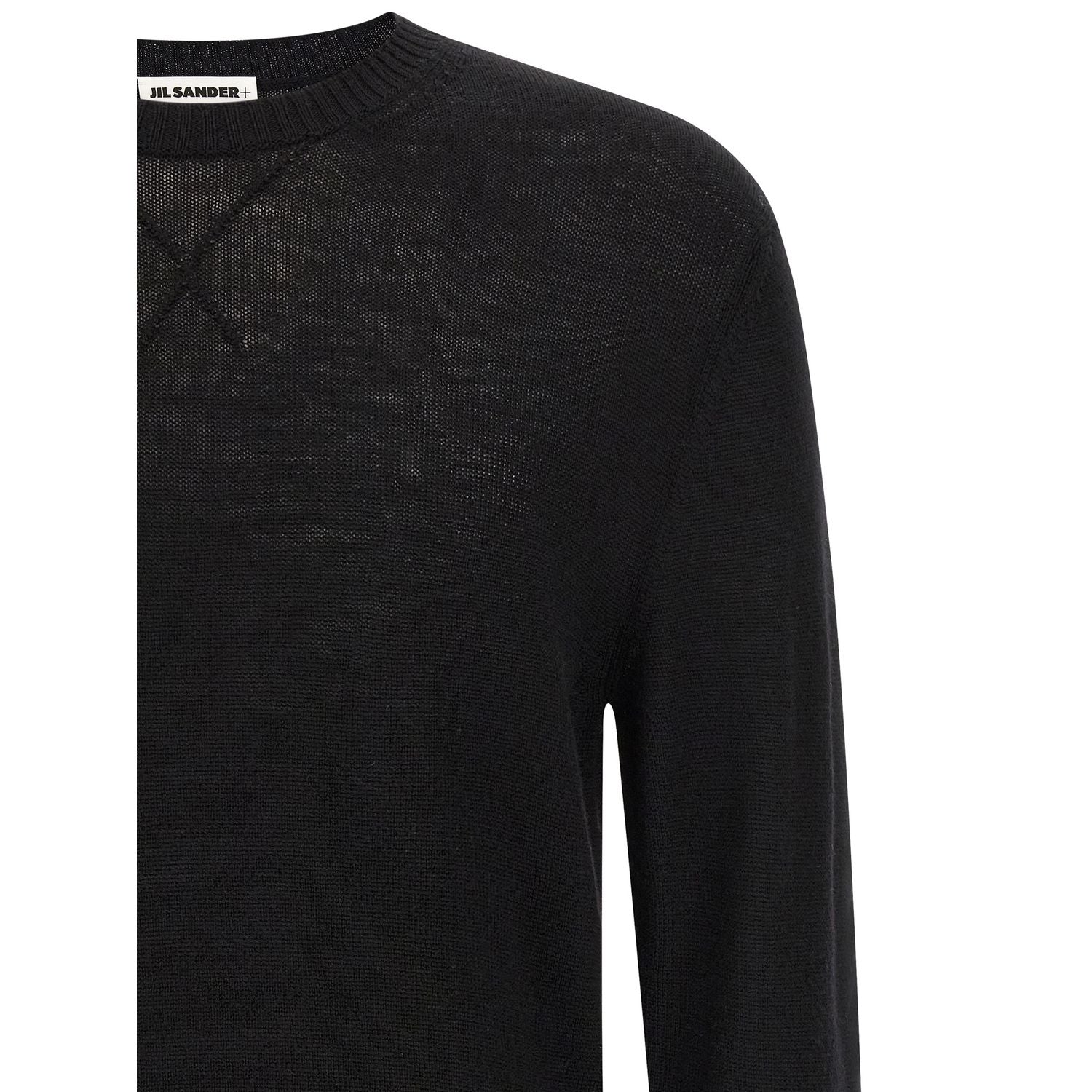 Jil Sander Black Virgin Wool Cardigan