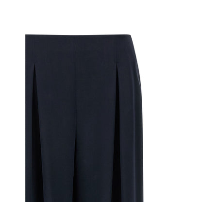 Max Mara Blue Silk Casual Pants