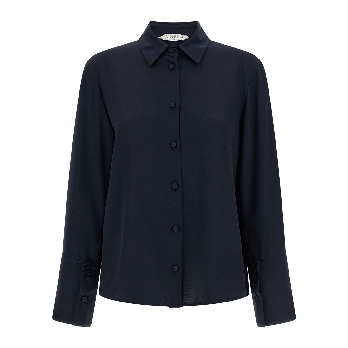 Max Mara Blue Silk Blouse
