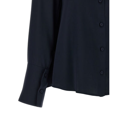 Max Mara Blue Silk Blouse