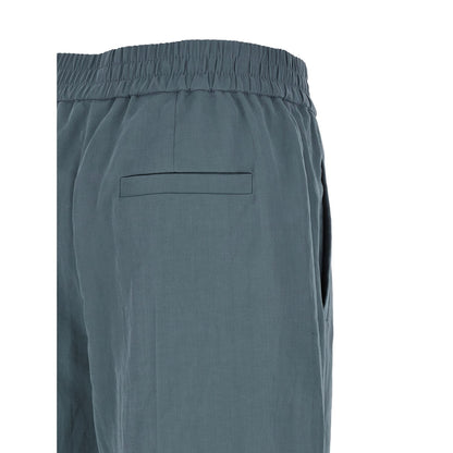 Brunello Cucinelli Blue Cotton Casual Pants