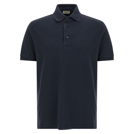 Etro Blue Cotton Polo Shirt