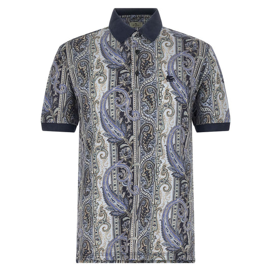 Etro Blue Cotton Polo Shirt