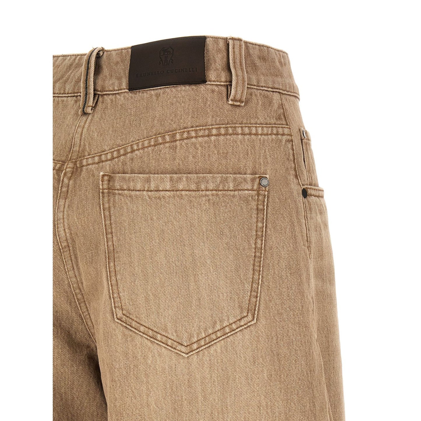 Brunello Cucinelli Beige Cotton Jeans Denim