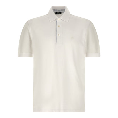 Etro White Cotton Polo Shirt