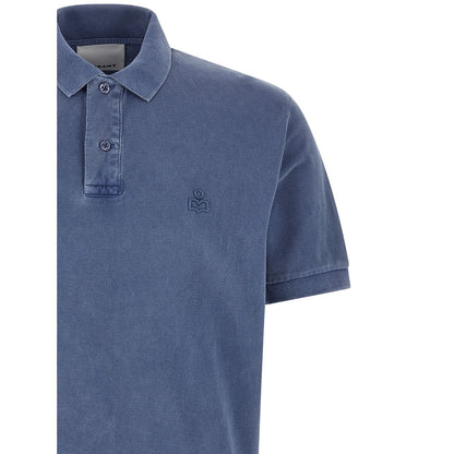 Isabel Marant Blue Cotton Polo Shirt