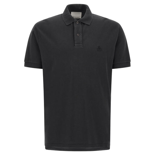 Isabel Marant Black Cotton Polo Shirt