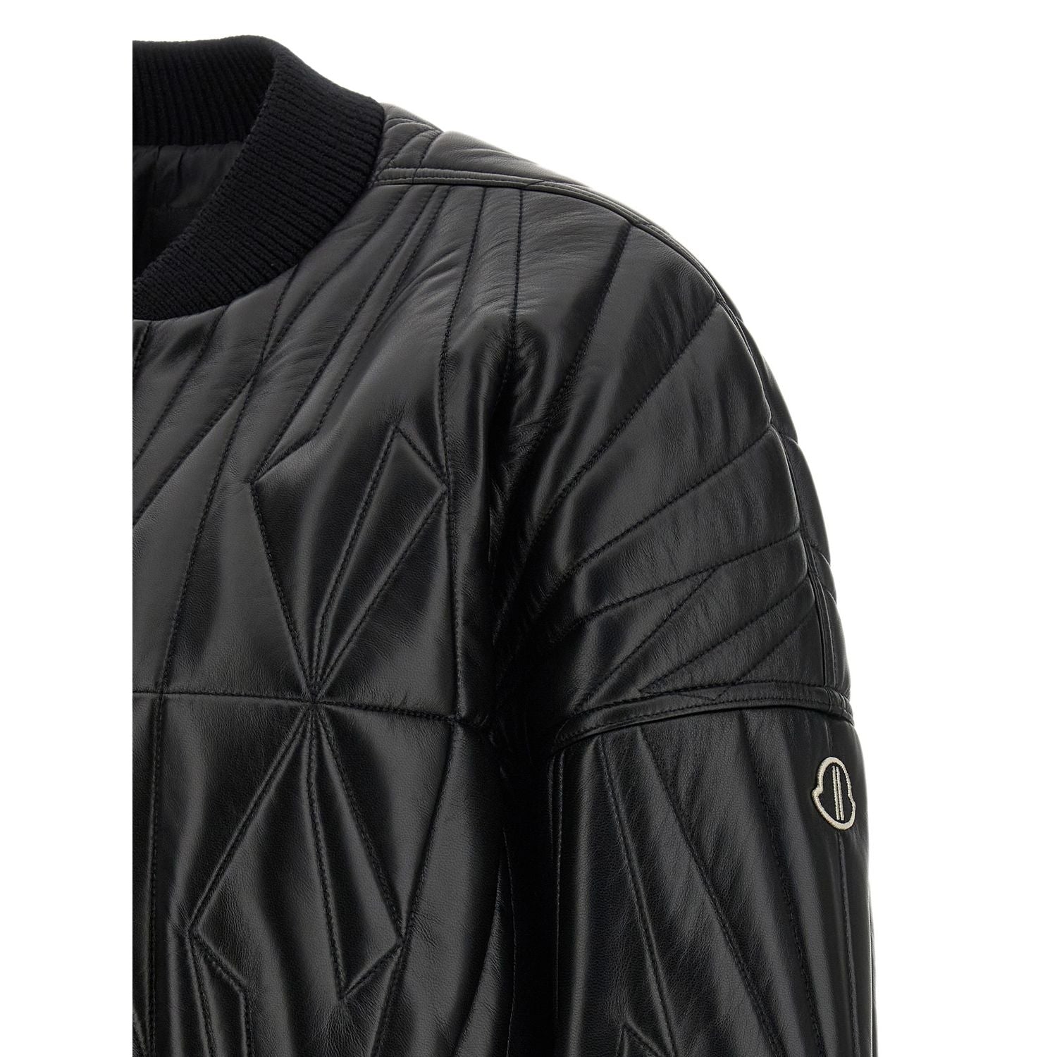 Rick Owens Black Lamb Leather Leather Jacket
