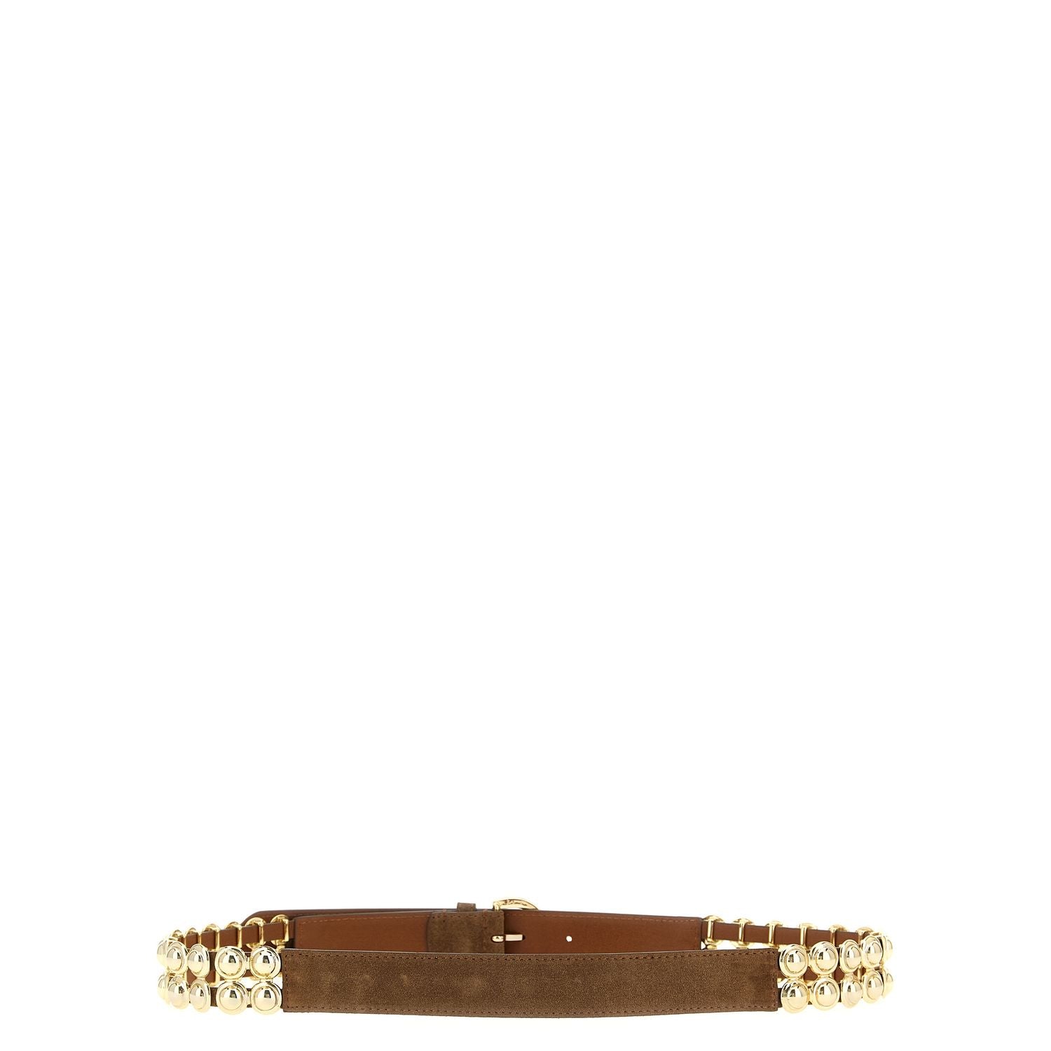 PINKO Brown Lamb Leather Regular Belt