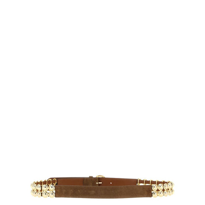 PINKO Brown Lamb Leather Regular Belt