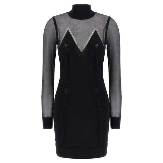 Elisabetta Franchi Black Viscose Short Dress