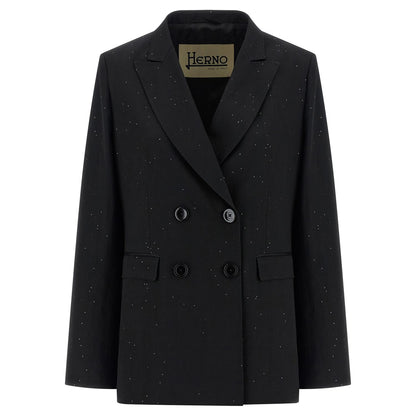 Herno Black Viscose Blazer
