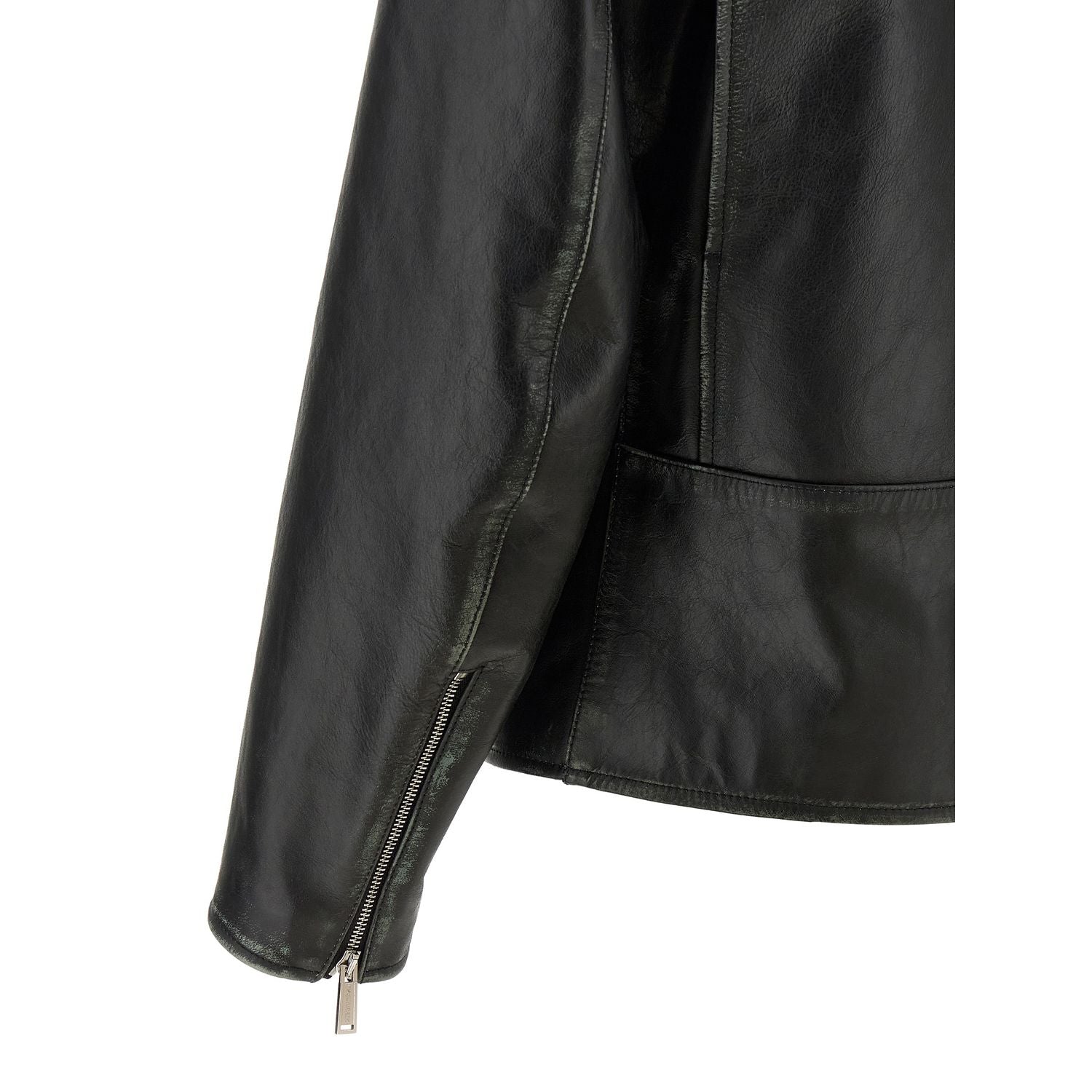 Dsquared² Black Leather Leather Jacket