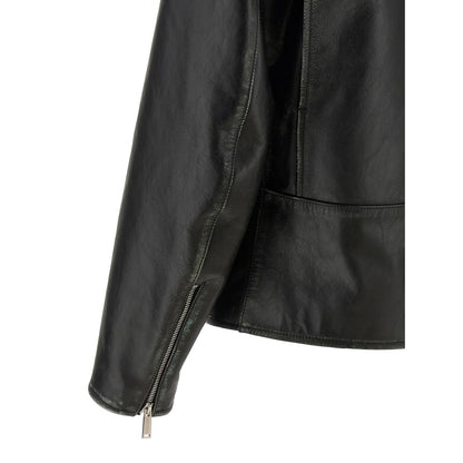 Dsquared² Black Leather Leather Jacket