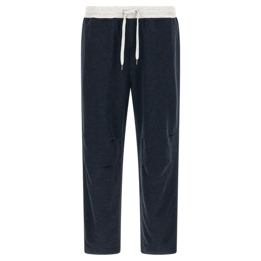 Brunello Cucinelli Blue Cotton Joggers (Workout Pants)
