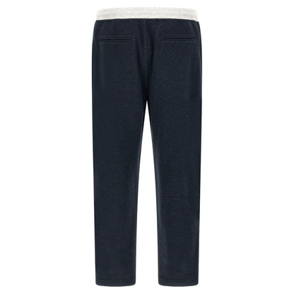 Brunello Cucinelli Blue Cotton Joggers (Workout Pants)