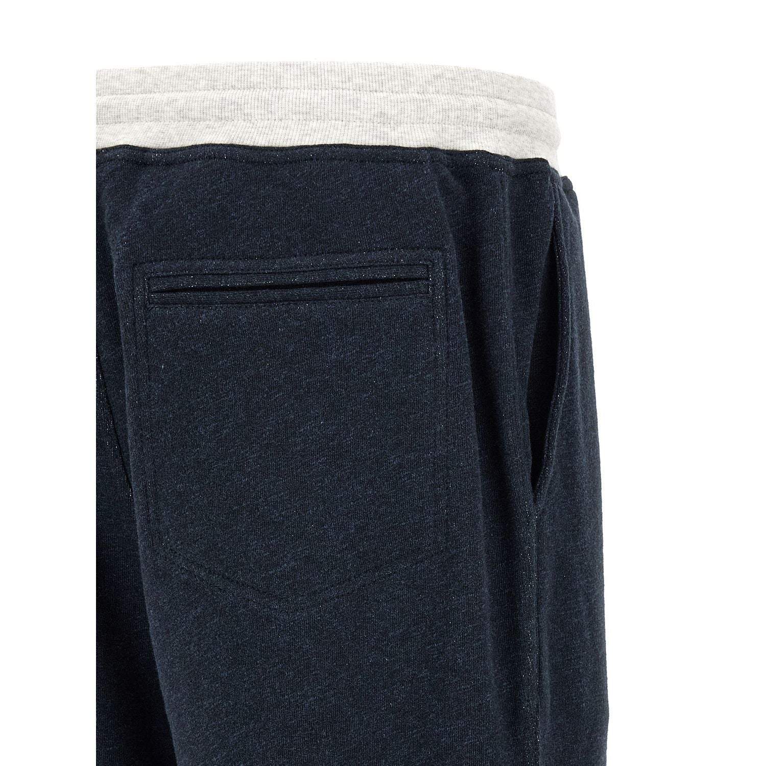 Brunello Cucinelli Blue Cotton Joggers (Workout Pants)