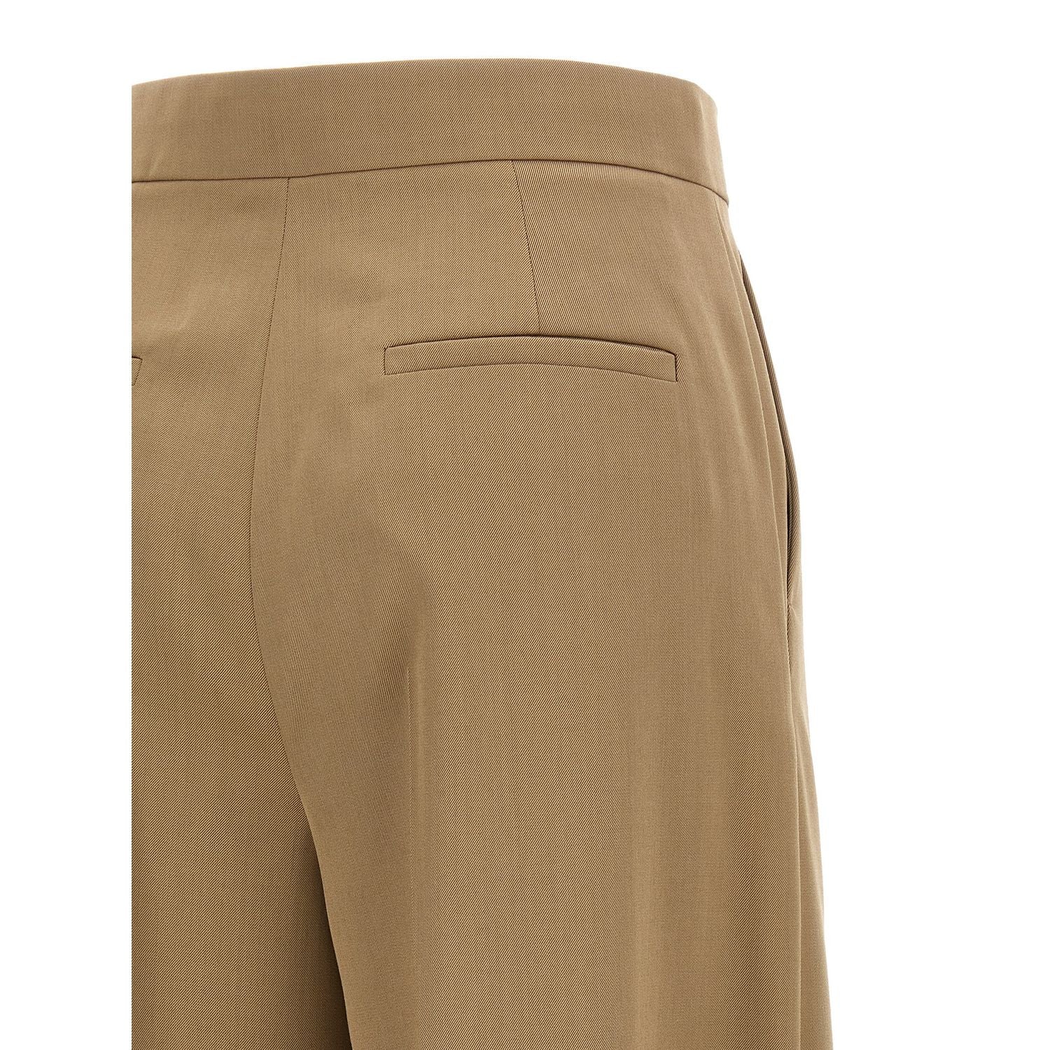 Max Mara Brown Virgin Wool Casual Pants