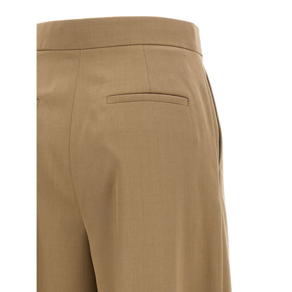 Max Mara Brown Virgin Wool Casual Pants