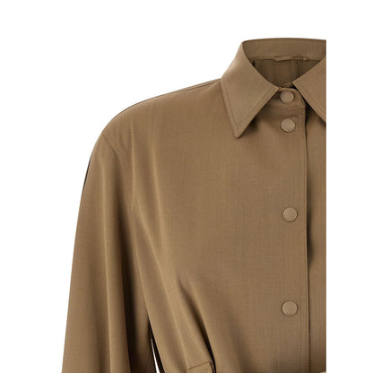 Max Mara Beige Virgin Wool Blouse