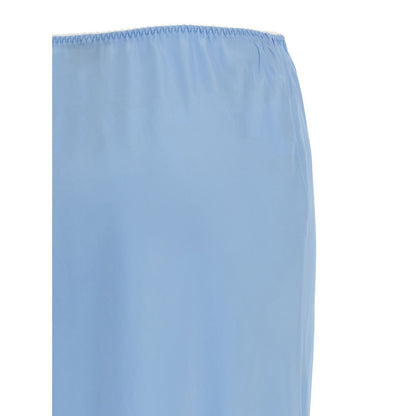 Moschino Blue Acetate Midi Skirt