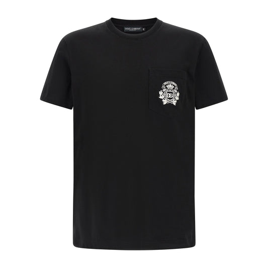 Dolce & Gabbana Black Cotton T-Shirt