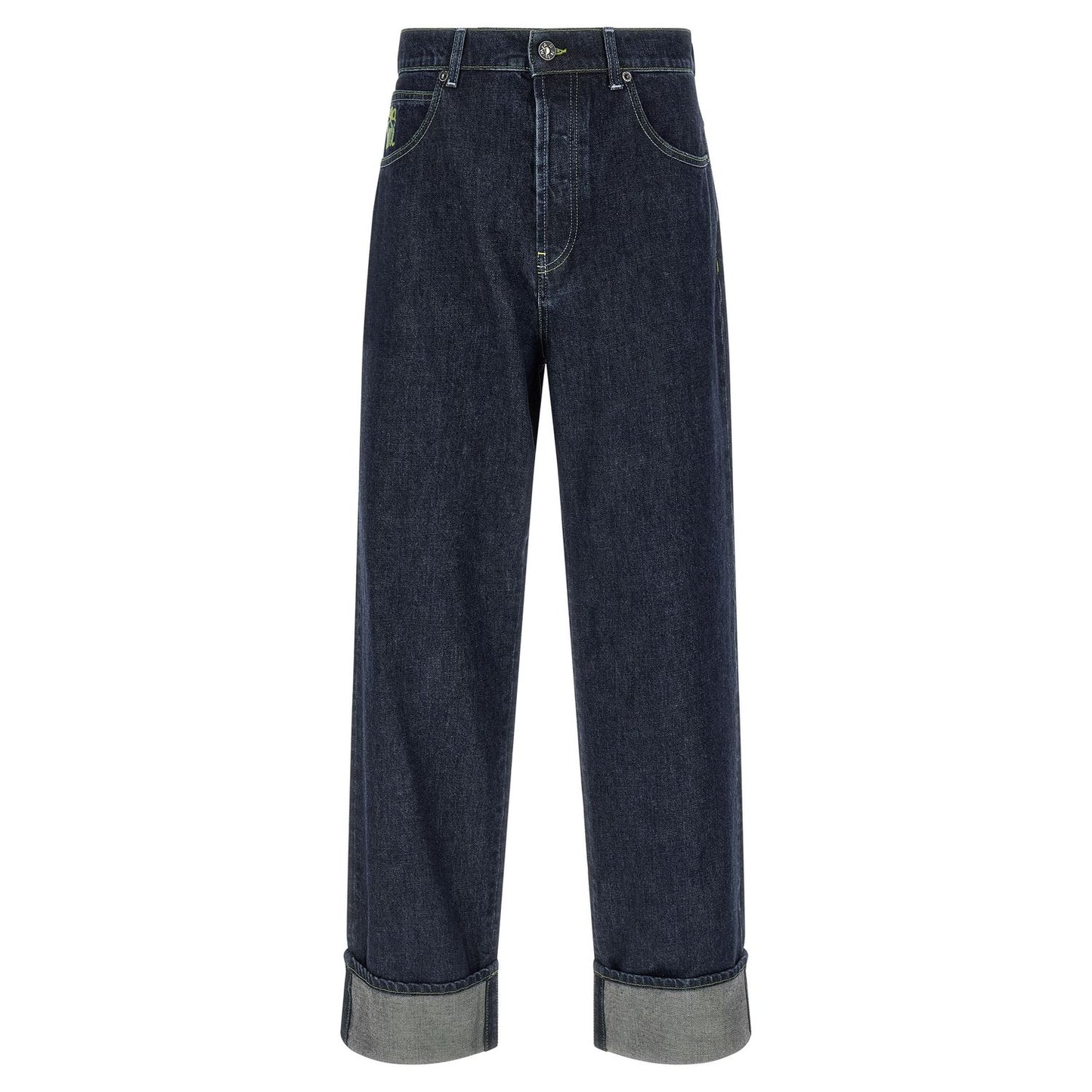 Marni Blue Cotton Straight-Leg Jeans
