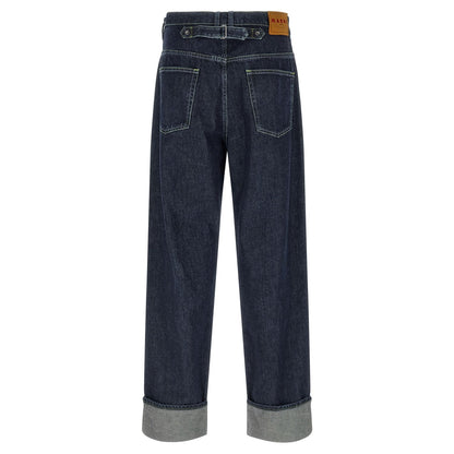 Marni Blue Cotton Straight-Leg Jeans