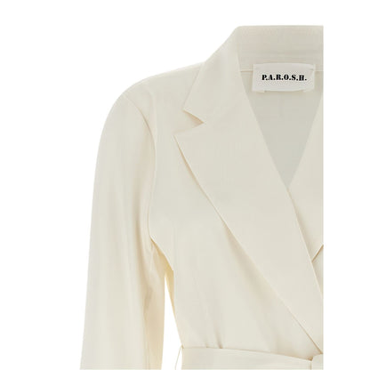 P.A.R.O.S.H. White Polyester Blazer