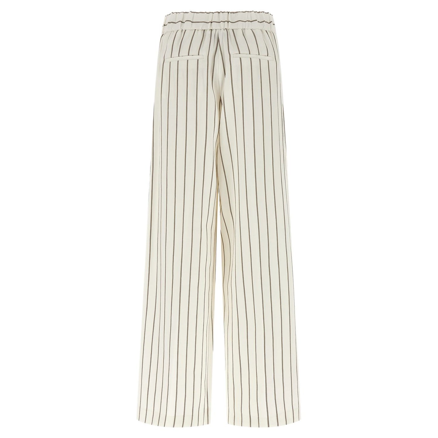 Peserico White Linen Casual Pants
