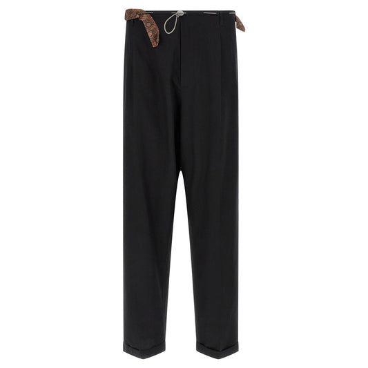 Magliano Black Cotton Casual Pants