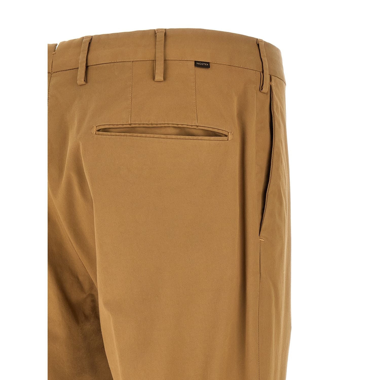 Incotex Brown Cotton Casual Pants