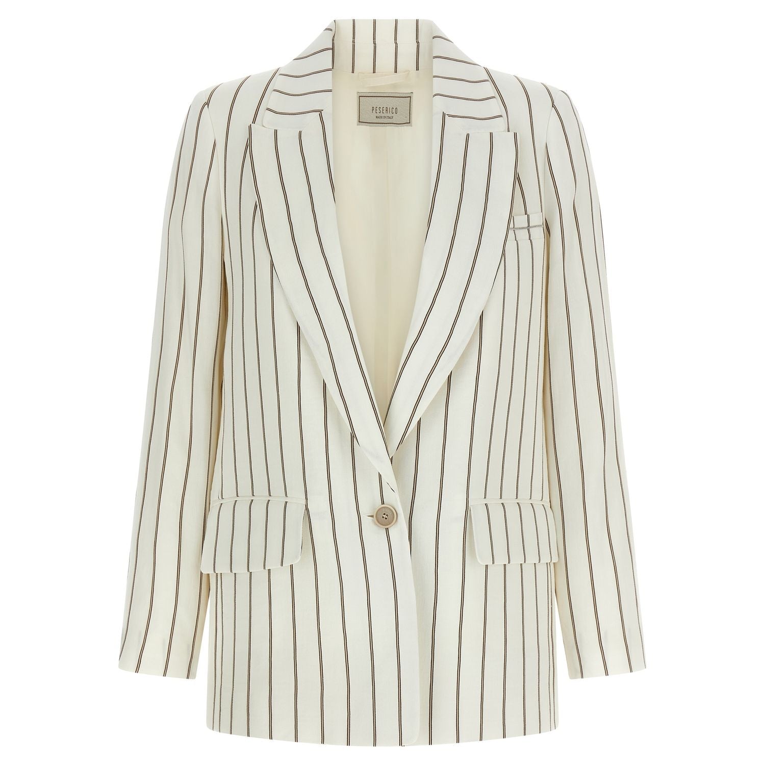 Peserico White Linen Blazer