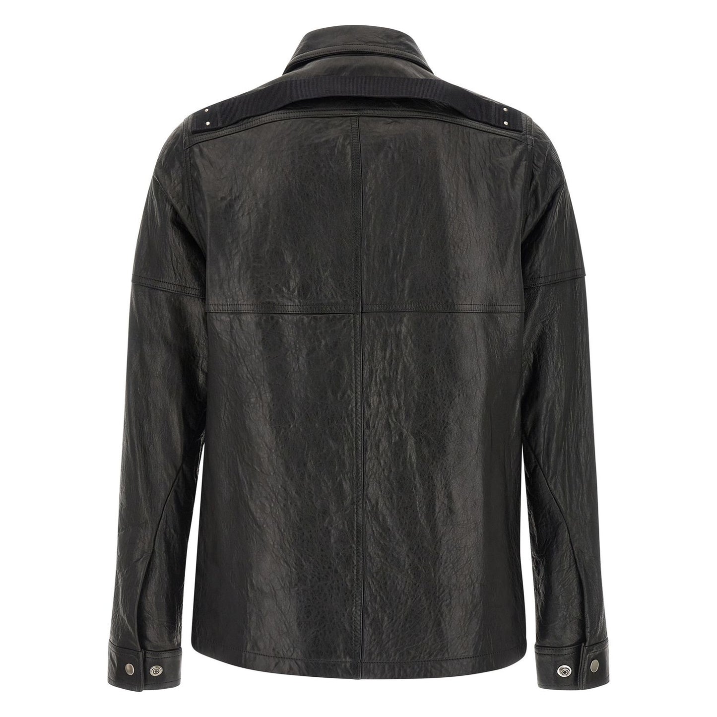 Rick Owens Black Lamb Leather Leather Jacket