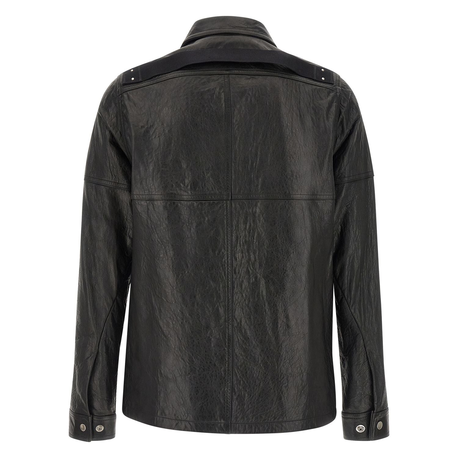 Rick Owens Black Lamb Leather Leather Jacket