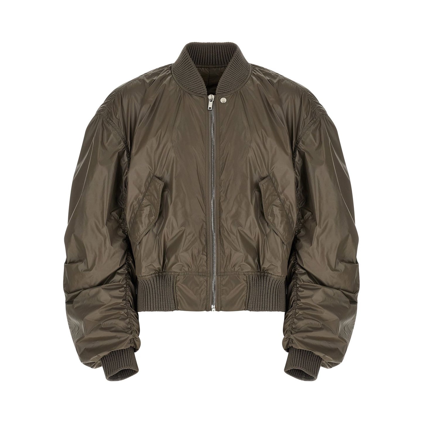 Rick Owens Gray Nylon Bomber