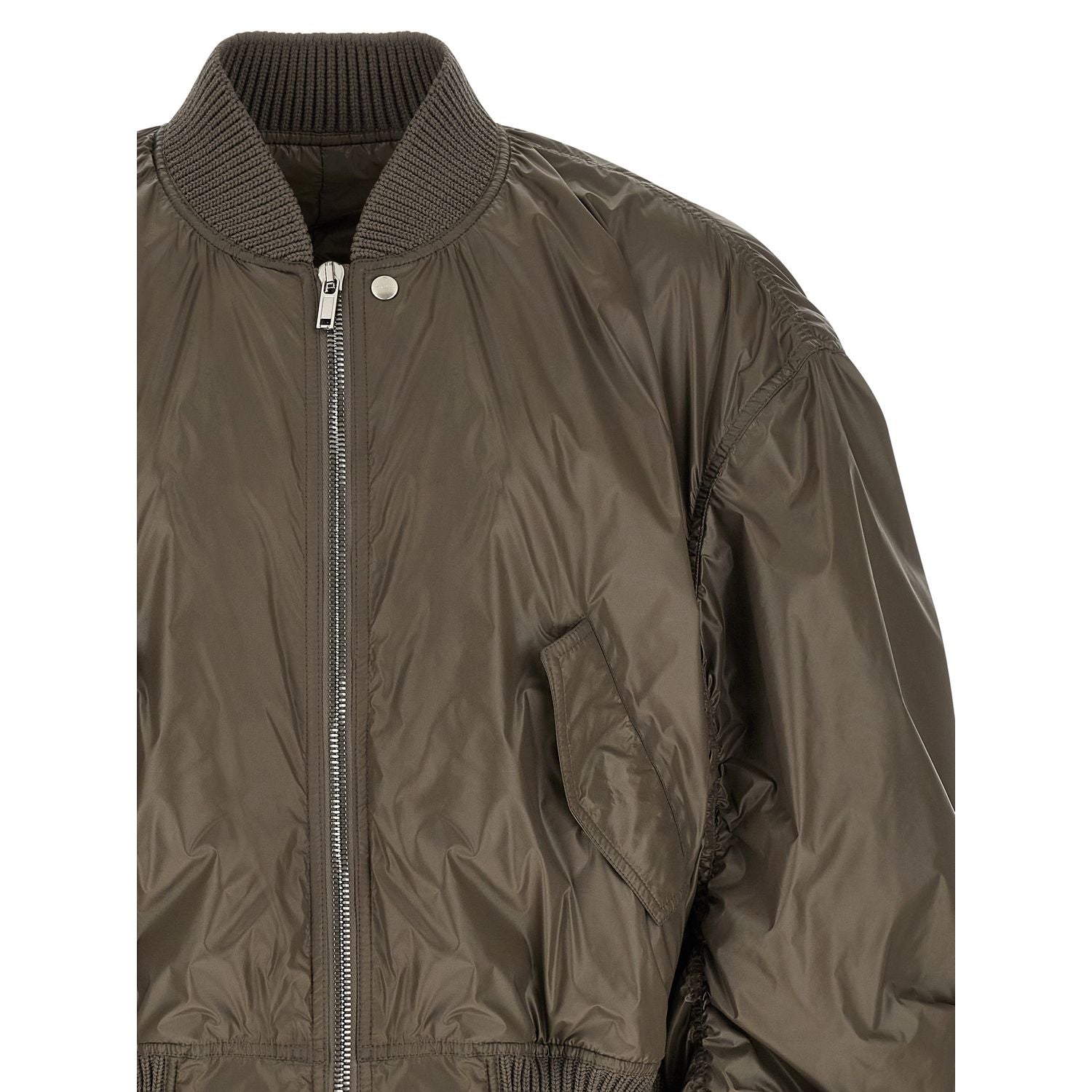 Rick Owens Gray Nylon Bomber