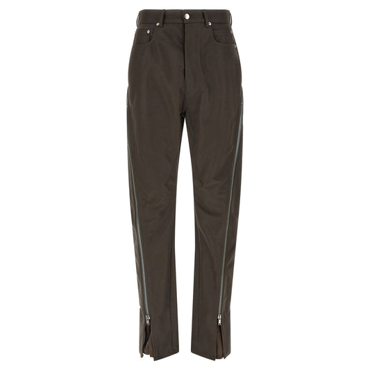 Rick Owens Brown Cotton Casual Pants