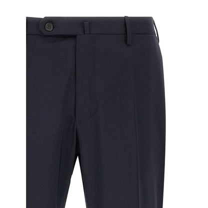 Incotex Blue Virgin Wool Dress Pants