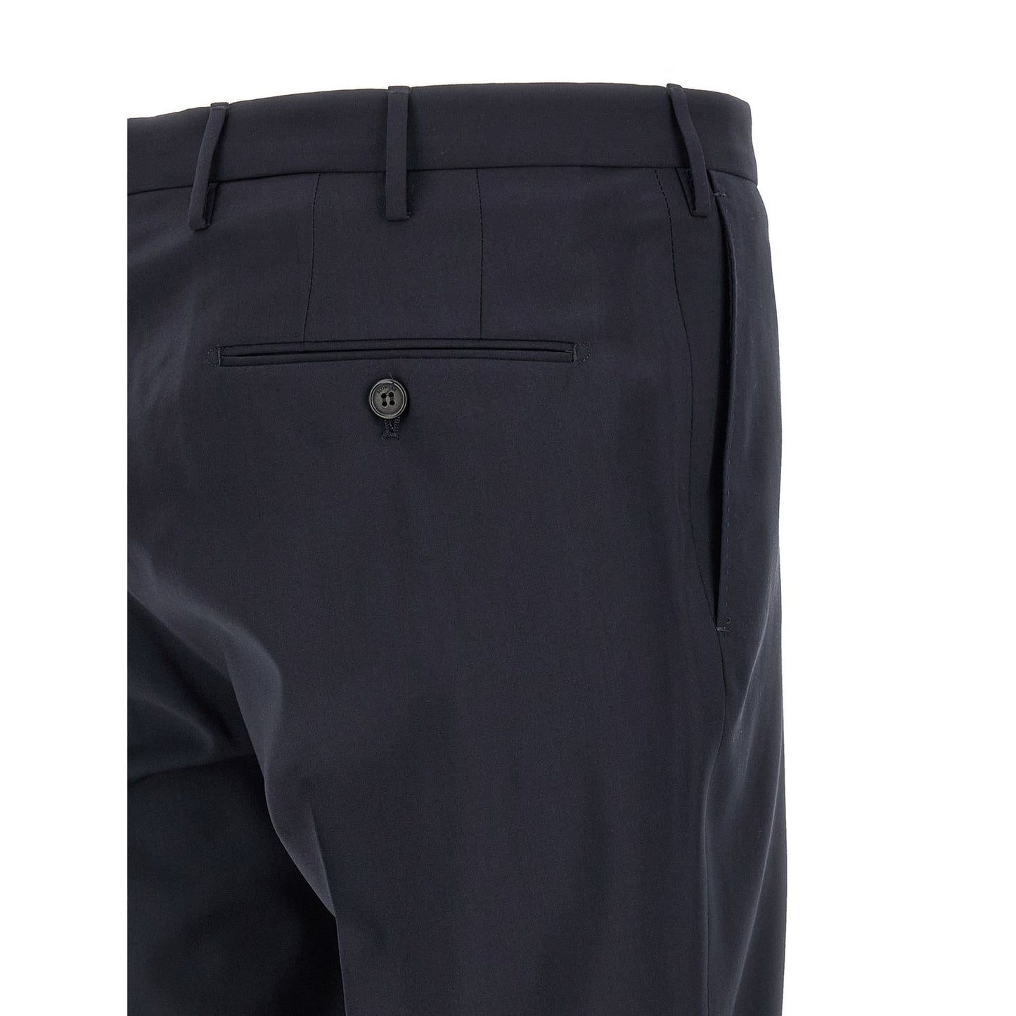 Incotex Blue Virgin Wool Dress Pants