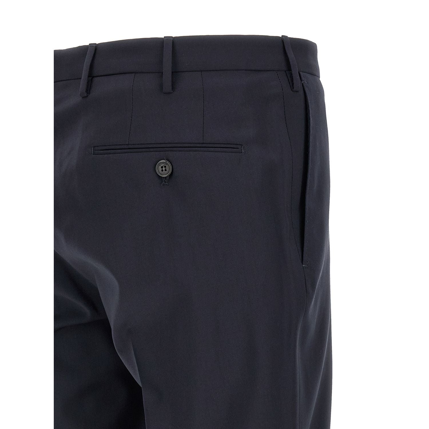 Incotex Blue Virgin Wool Dress Pants