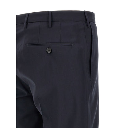 Incotex Blue Virgin Wool Dress Pants