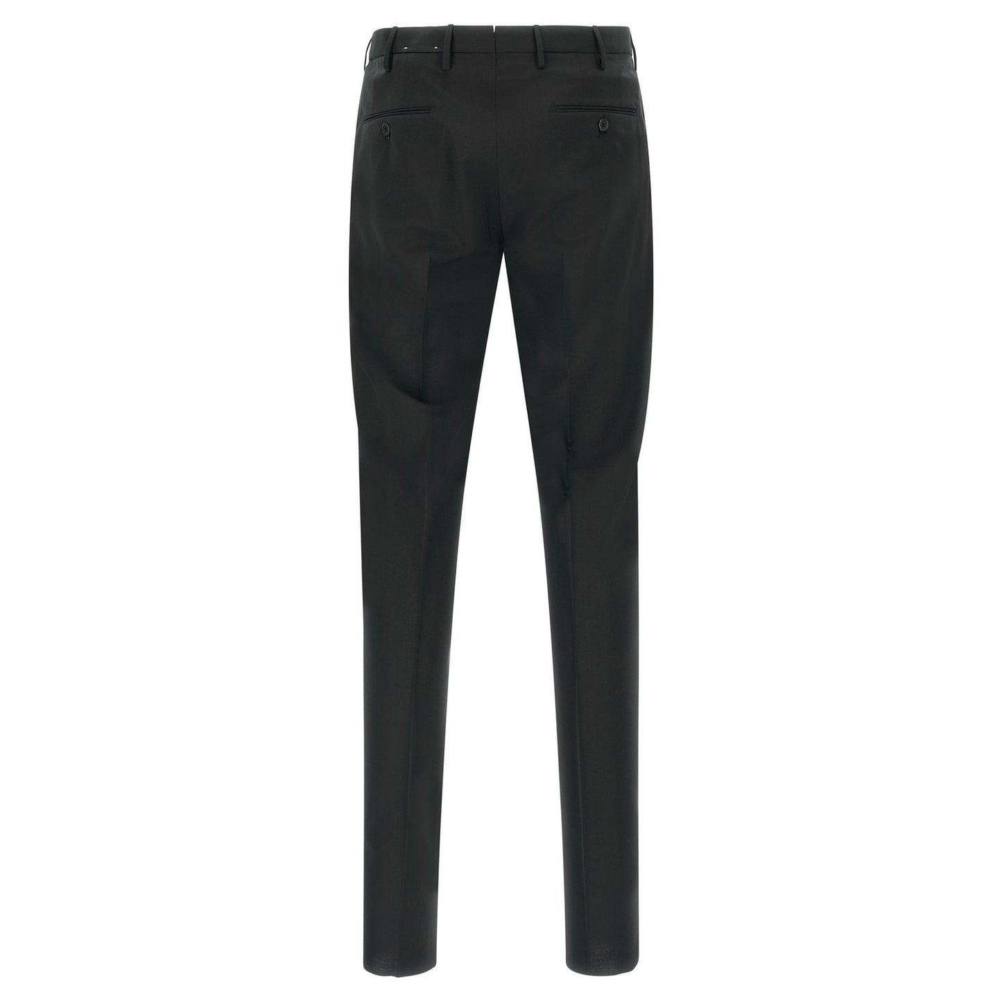 Incotex Black Virgin Wool Dress Pants