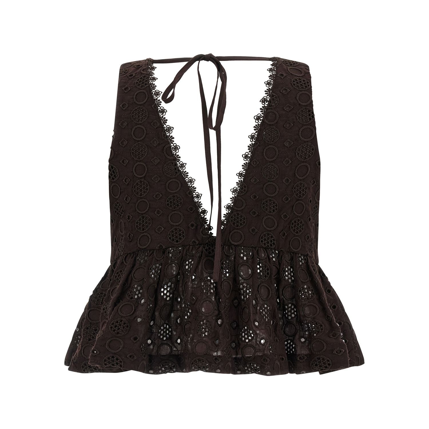 PINKO Brown Cotton Blouse